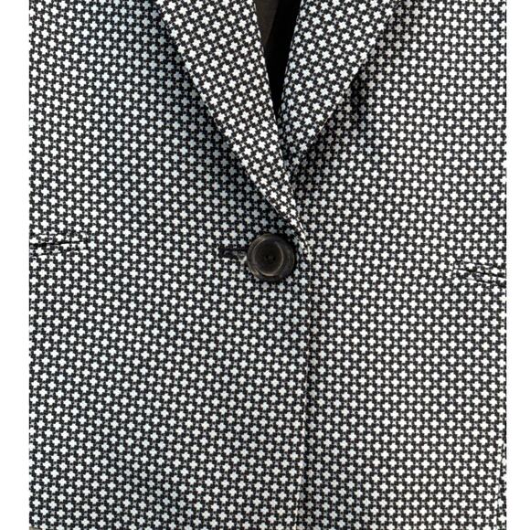 Kasper French Blue Navy Houndstooth One Button Blazer Suit Jacket New Women 10 - Picture 3 of 8